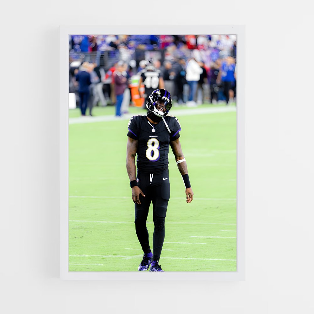 ap-lamar jackson-9 cadre Blanc