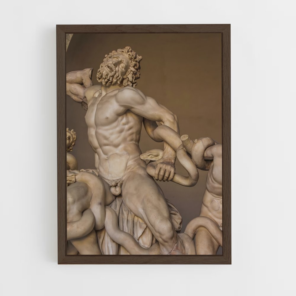ap-laocoon and his sons-3 cadre Bois foncé