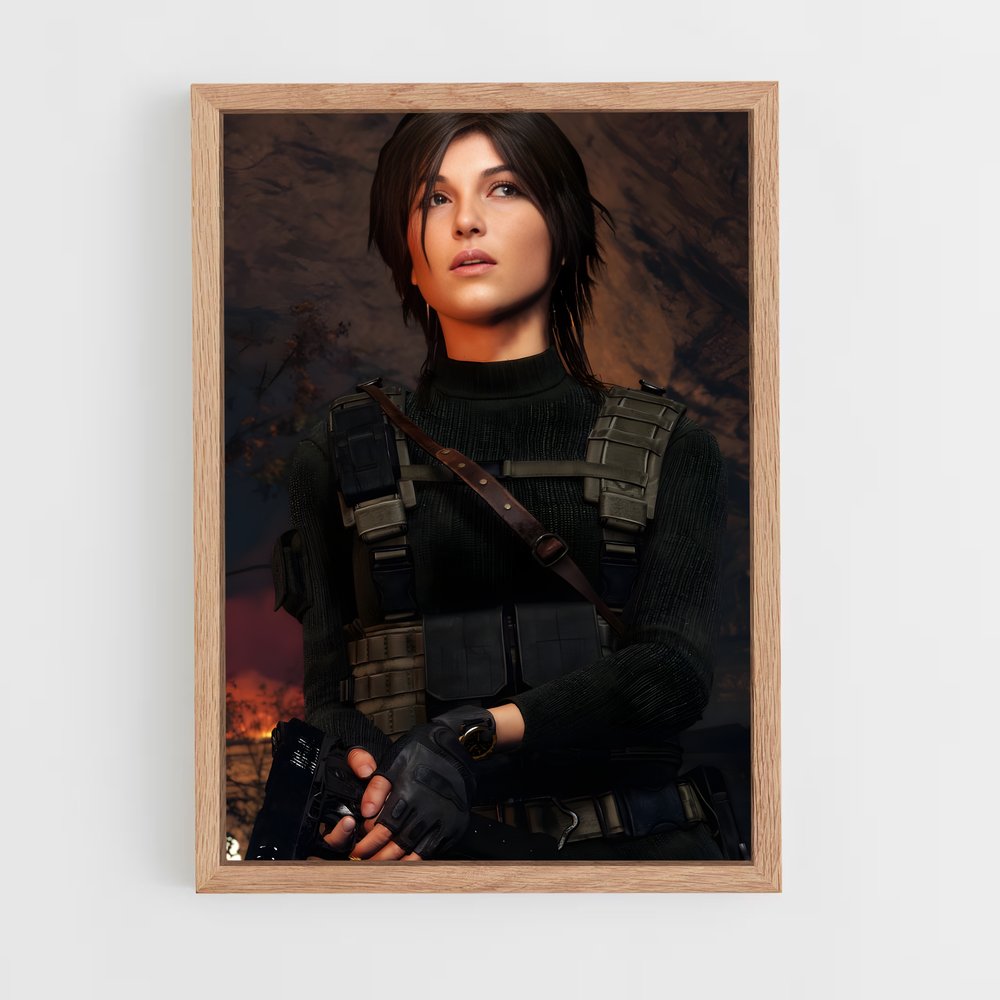 ap-lara croft-8 cadre Bois clair