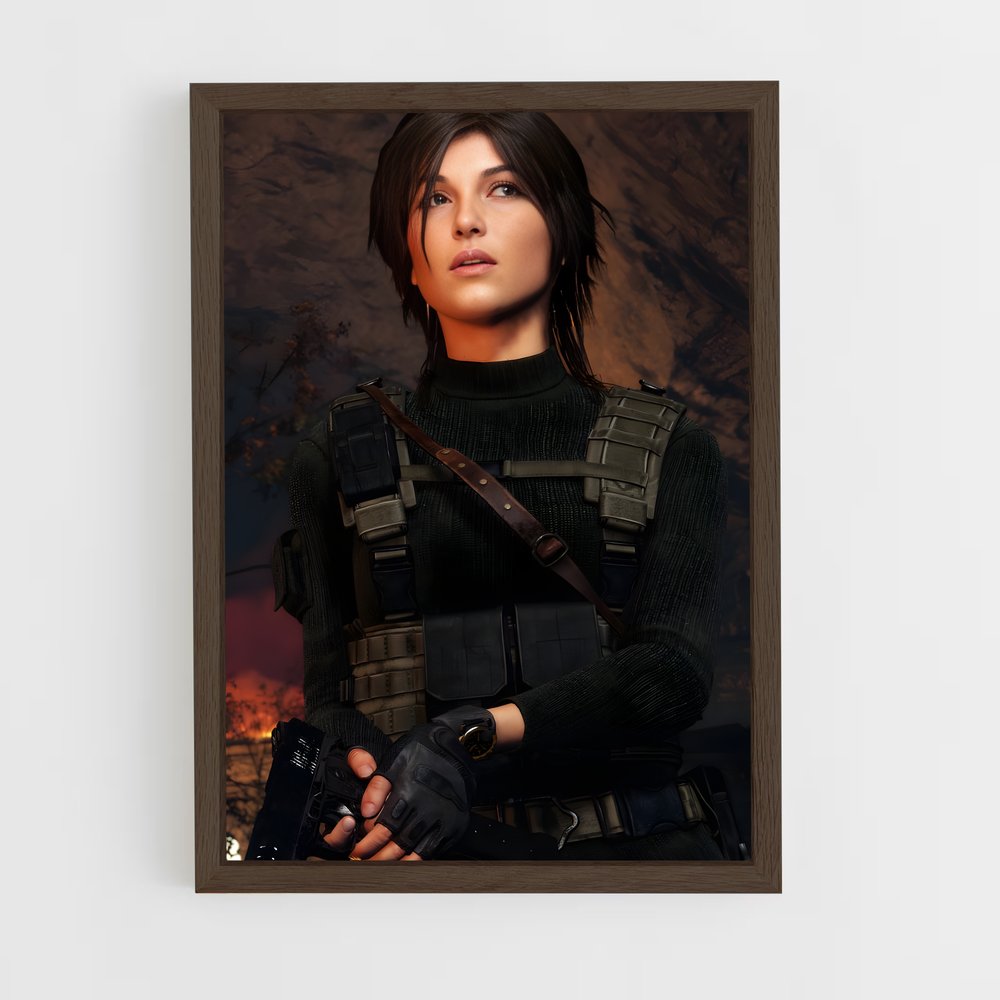 ap-lara croft-8 cadre Bois foncé