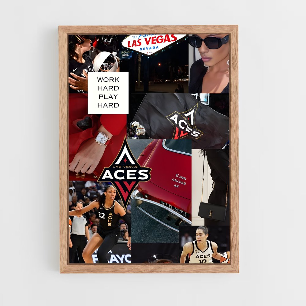 ap-las vegas aces-6 cadre Bois clair
