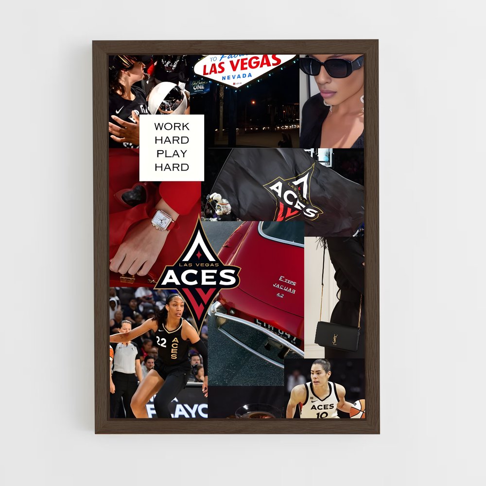 ap-las vegas aces-6 cadre Bois foncé