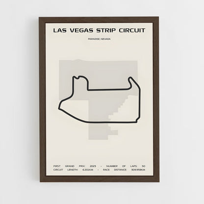 ap-las vegas street circuit-6 cadre Bois foncé
