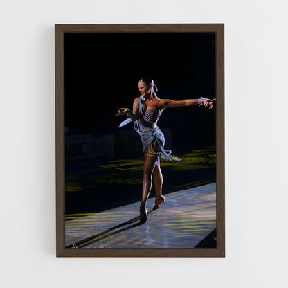 ap-latin american showdance-7 cadre Bois foncé