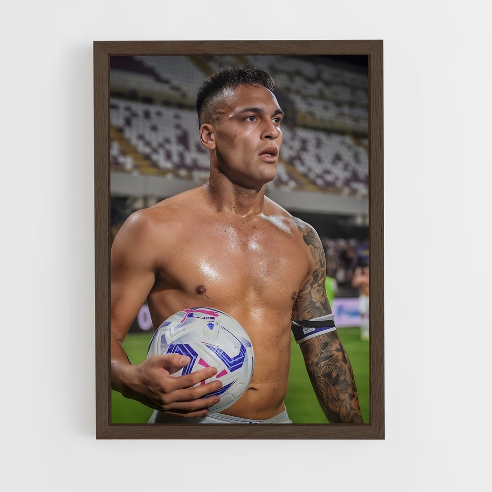 ap-lautaro martinez-9 cadre Bois foncé