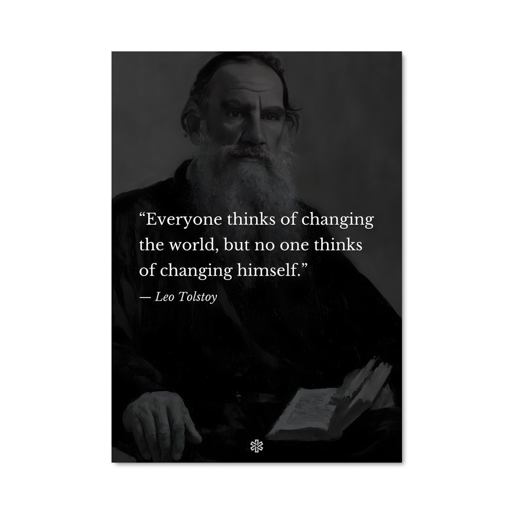 Poster Tolstoy en Réflexion