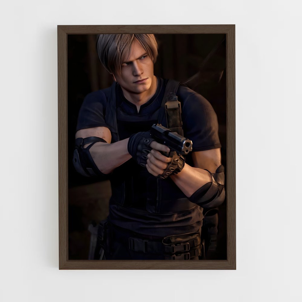 ap-leon kennedy-2 cadre Bois foncé