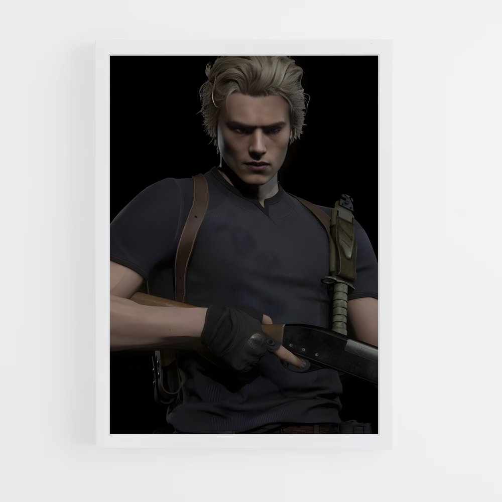 ap-leon kennedy-4 cadre Blanc