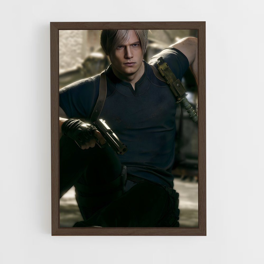 ap-leon kennedy-7 cadre Bois foncé