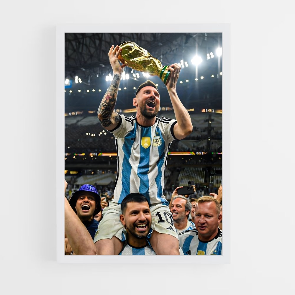 ap-lionel messi-12 cadre Blanc
