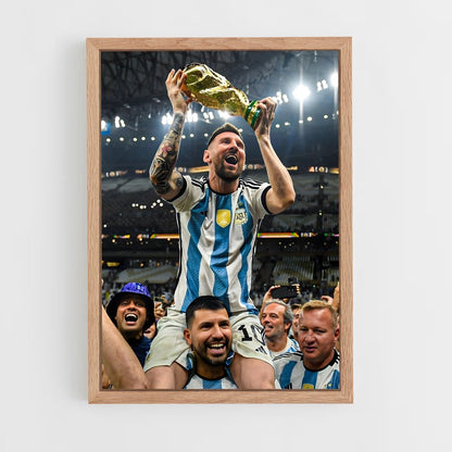 ap-lionel messi-12 cadre Bois clair