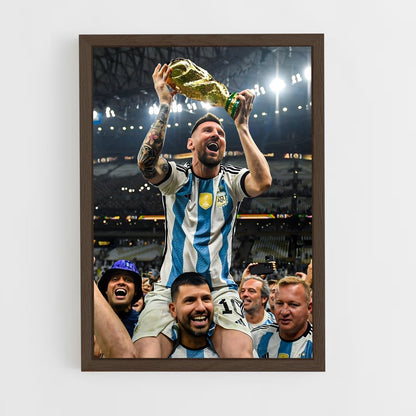 ap-lionel messi-12 cadre Bois foncé