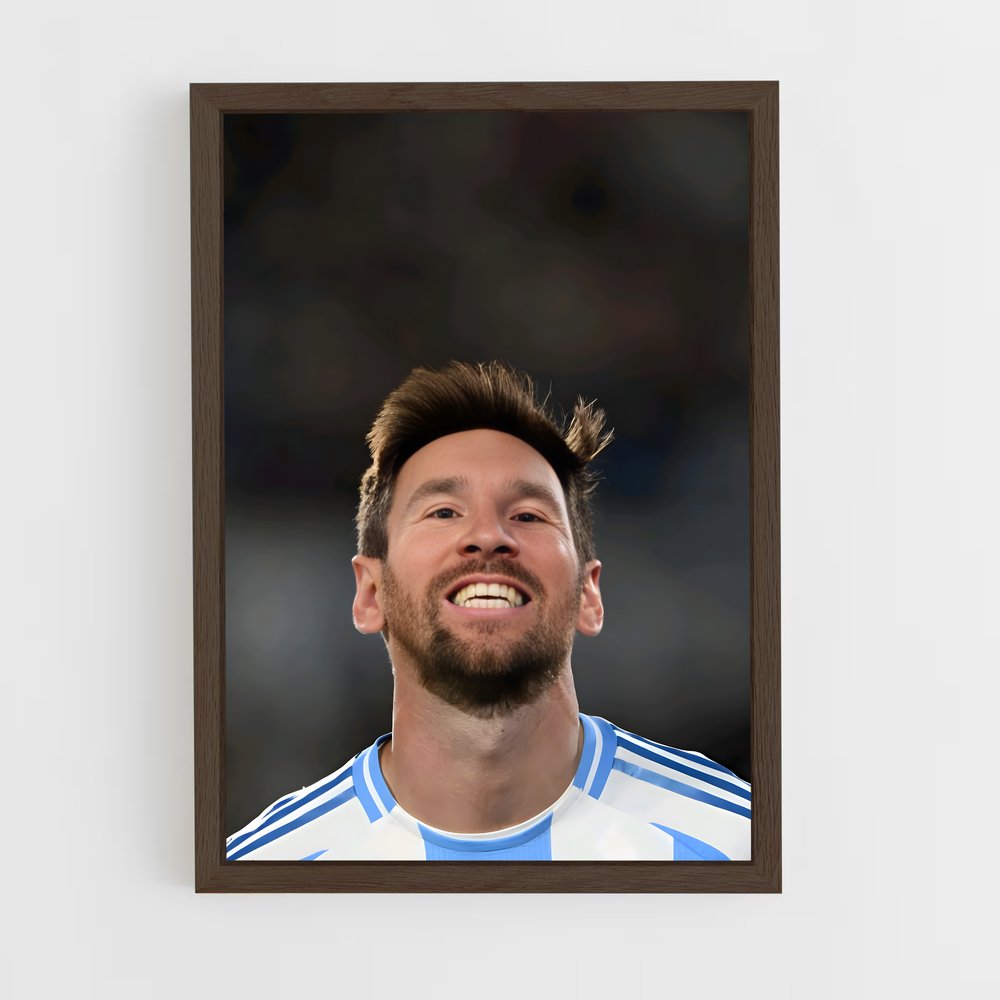 ap-lionel messi-15 cadre Bois foncé