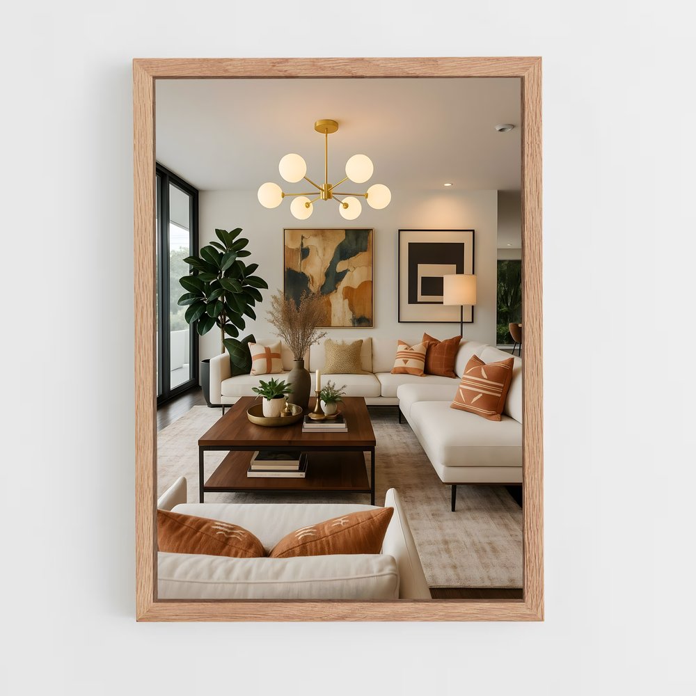 ap-living room-3 cadre Bois clair