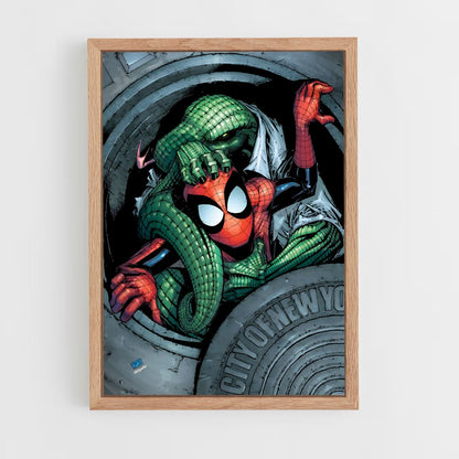 ap-lizard spider-man-3 cadre Bois clair