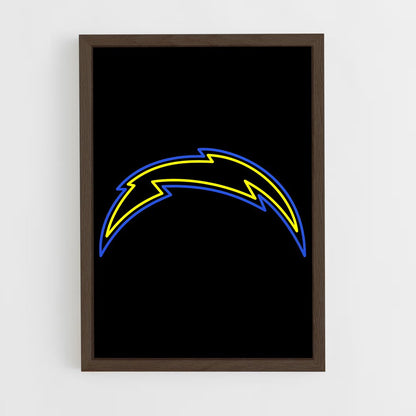 ap-los angeles chargers-6 cadre Bois foncé
