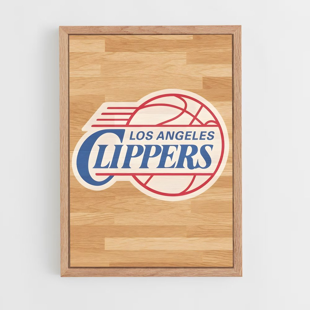 ap-los angeles clippers-12 cadre Bois clair