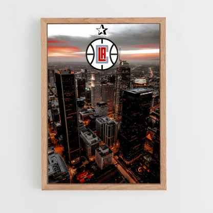 ap-los angeles clippers-6 cadre Bois clair