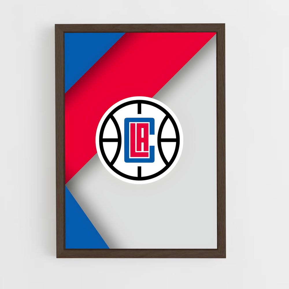 ap-los angeles clippers-7 cadre Bois foncé