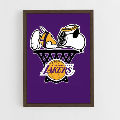 ap-los angeles lakers-1 cadre Bois foncé