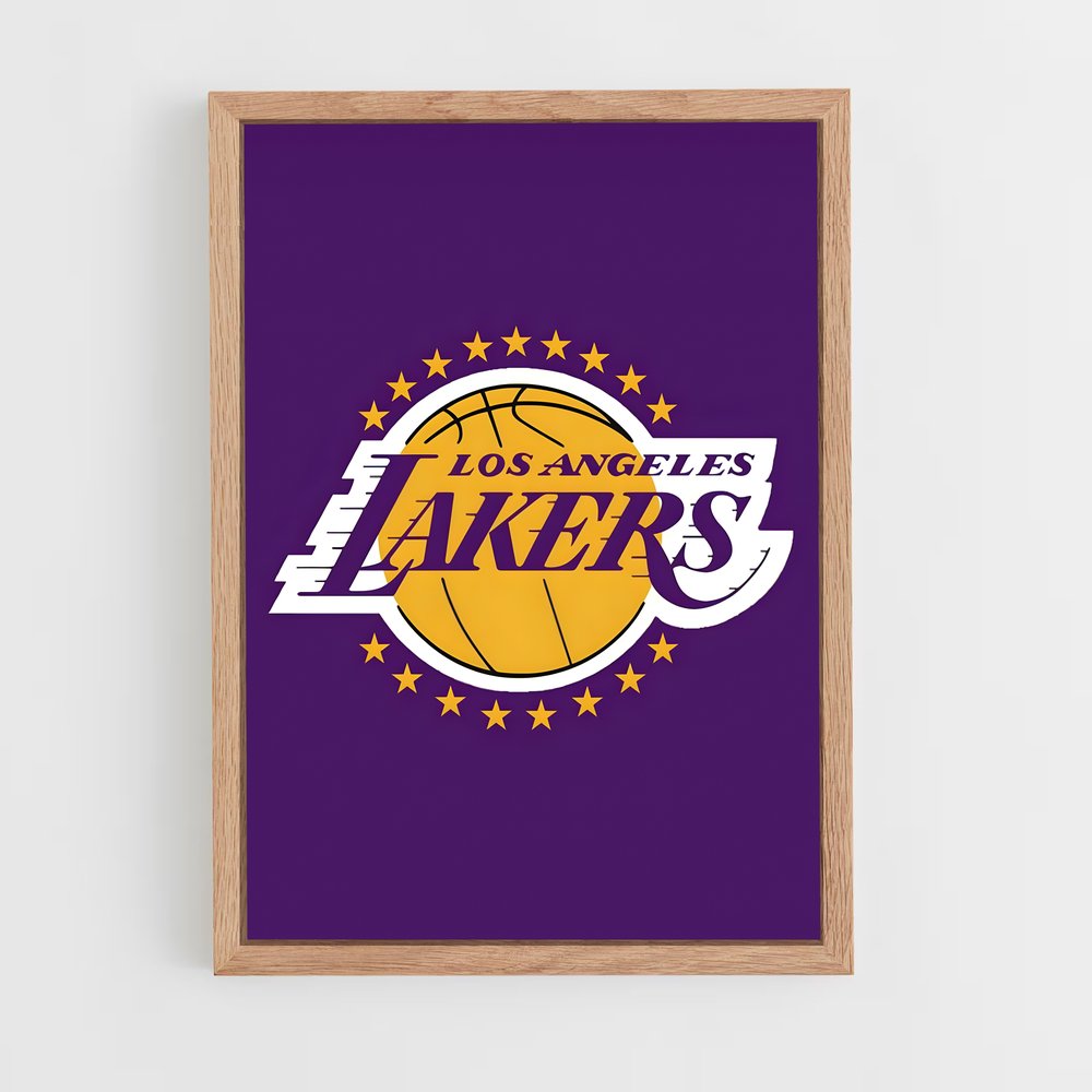 ap-los angeles lakers-11 cadre Bois clair