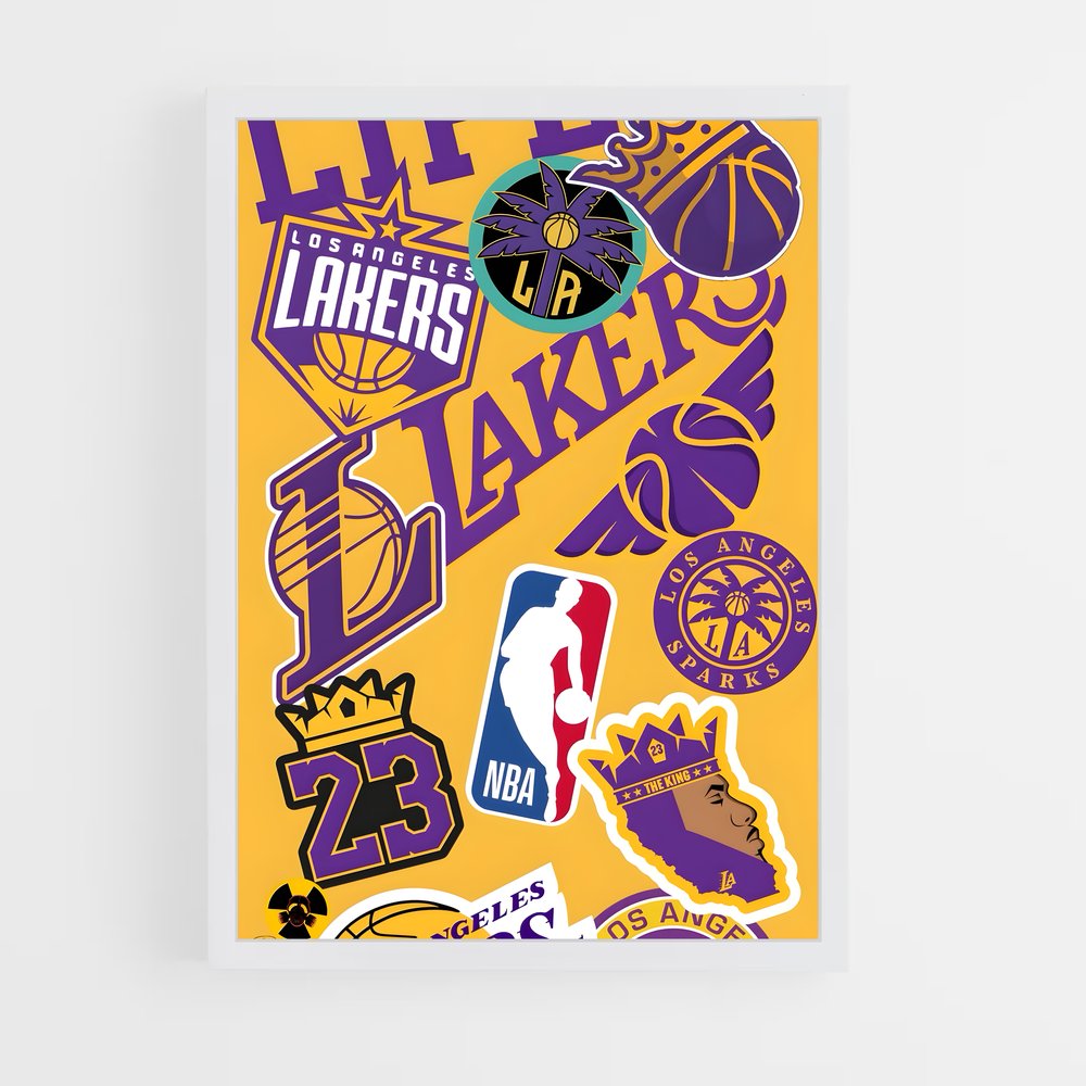 ap-los angeles lakers-2 cadre Blanc