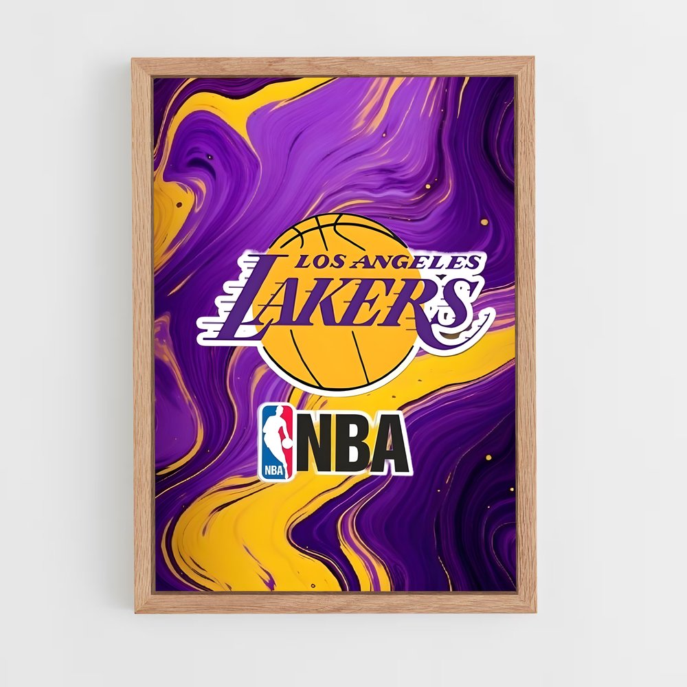 ap-los angeles lakers-8 cadre Bois clair