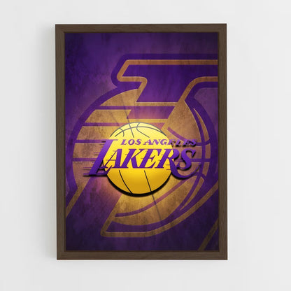ap-los angeles lakers-9 cadre Bois foncé