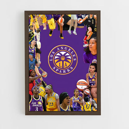 ap-los angeles sparks-3 cadre Bois foncé