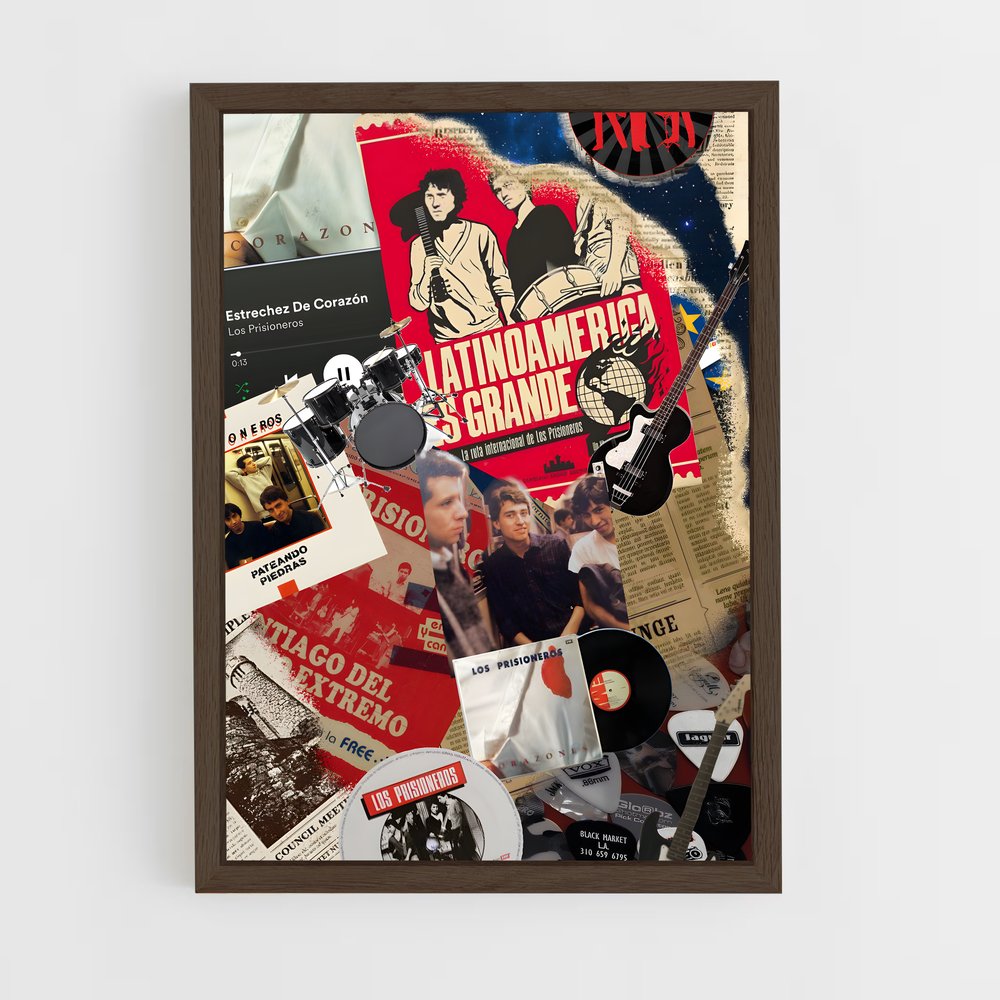 ap-los prisioneros-3 cadre Bois foncé