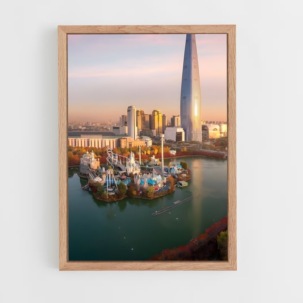 ap-lotte world tower-6 cadre Bois clair