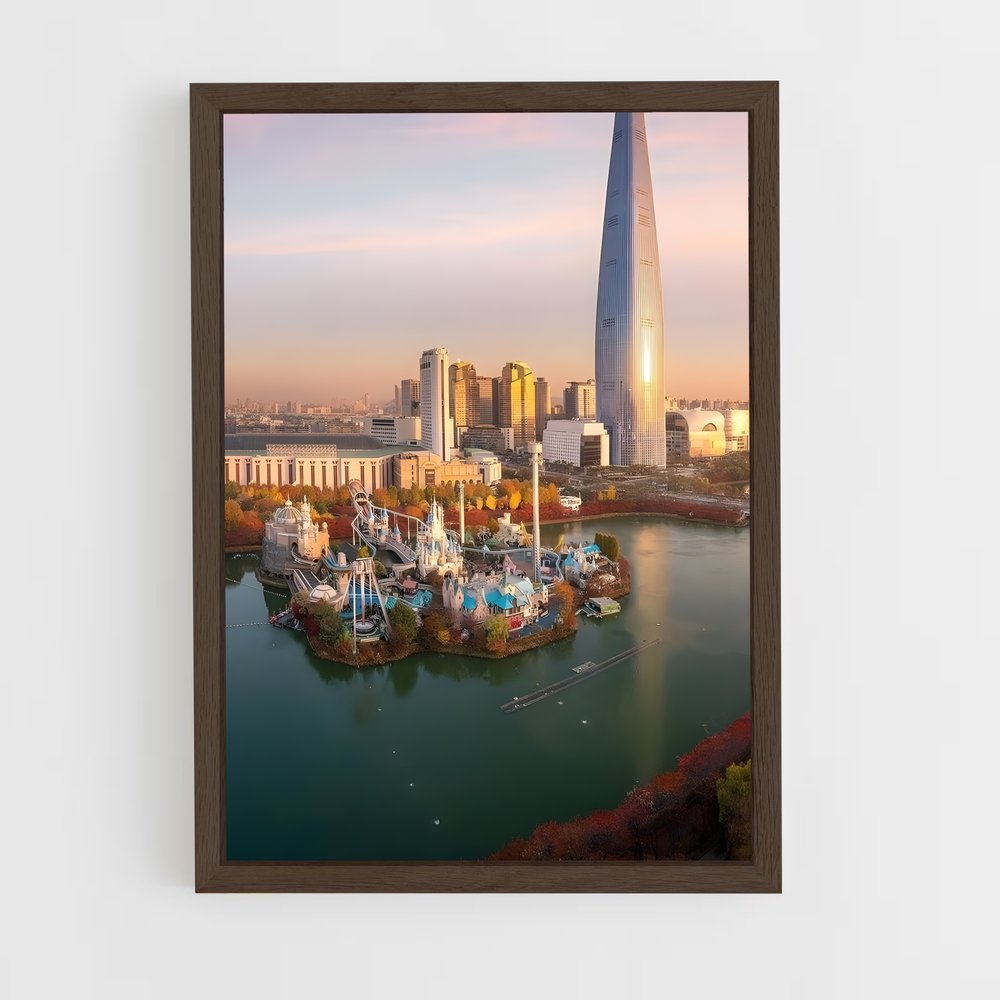 ap-lotte world tower-6 cadre Bois foncé