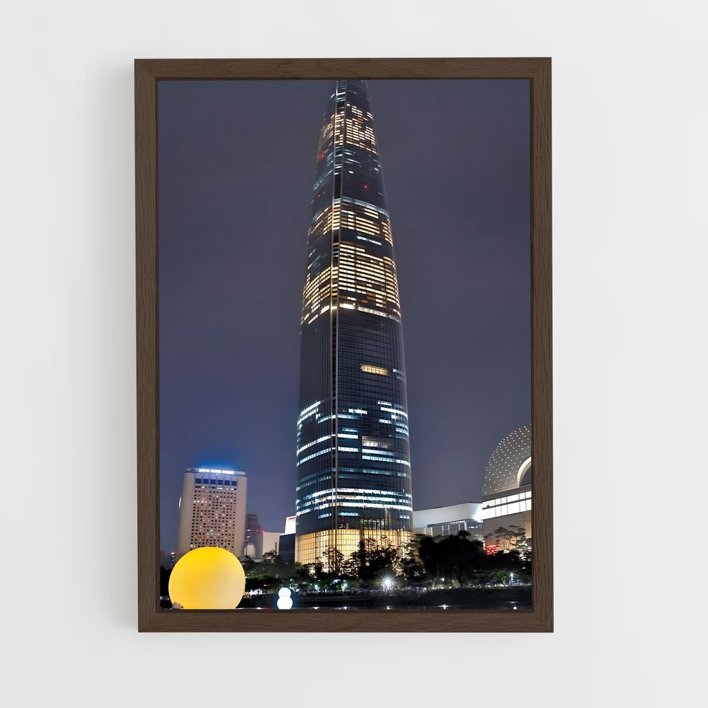 ap-lotte world tower-7 cadre Bois foncé