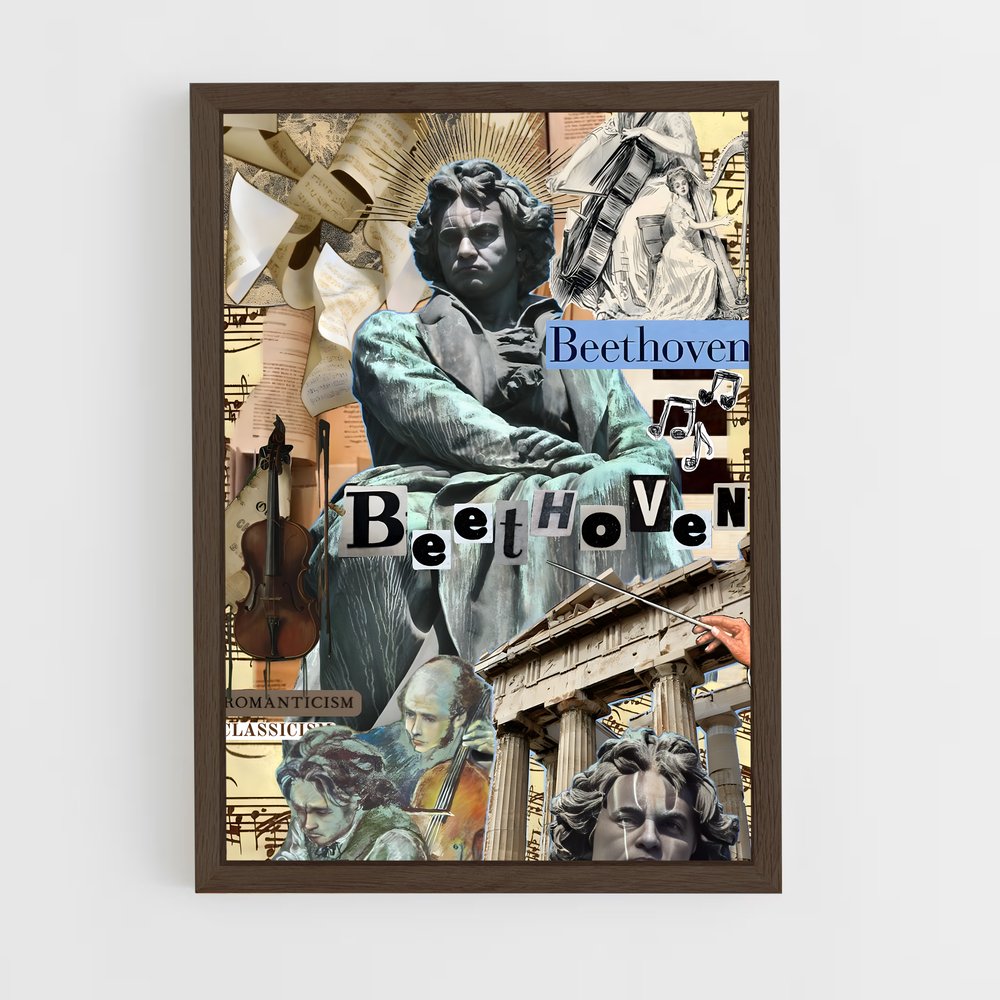 ap-ludwig van beethoven-4 cadre Bois foncé