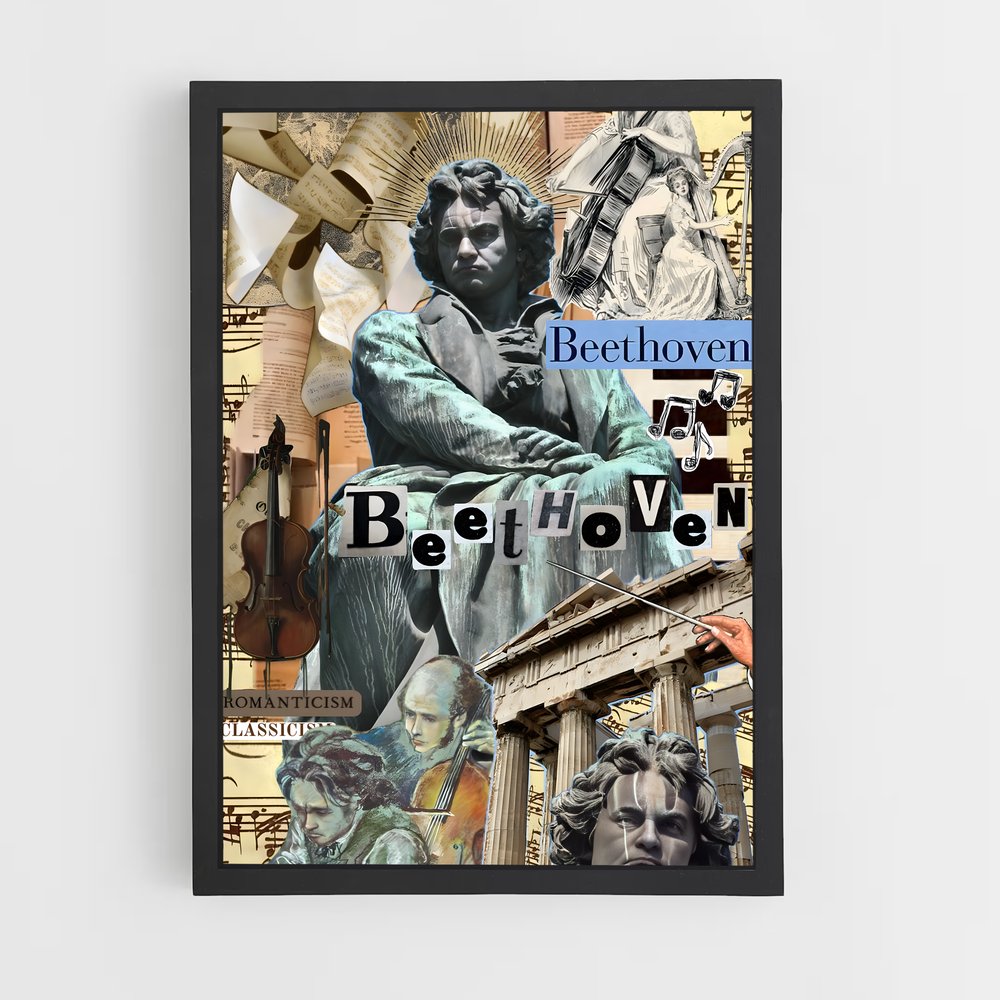 ap-ludwig van beethoven-4 cadre Noir