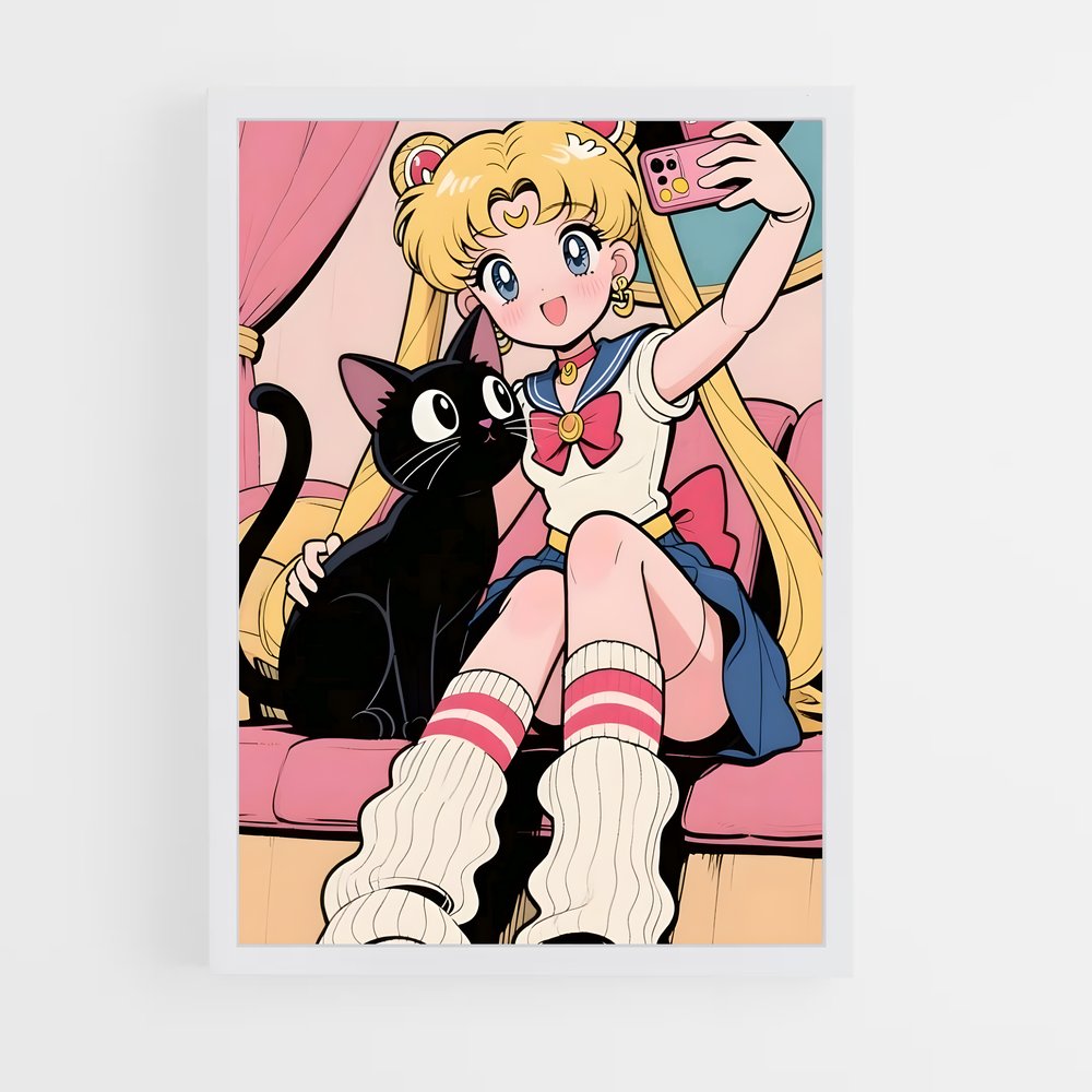 ap-luna sailor moon-5 cadre Blanc