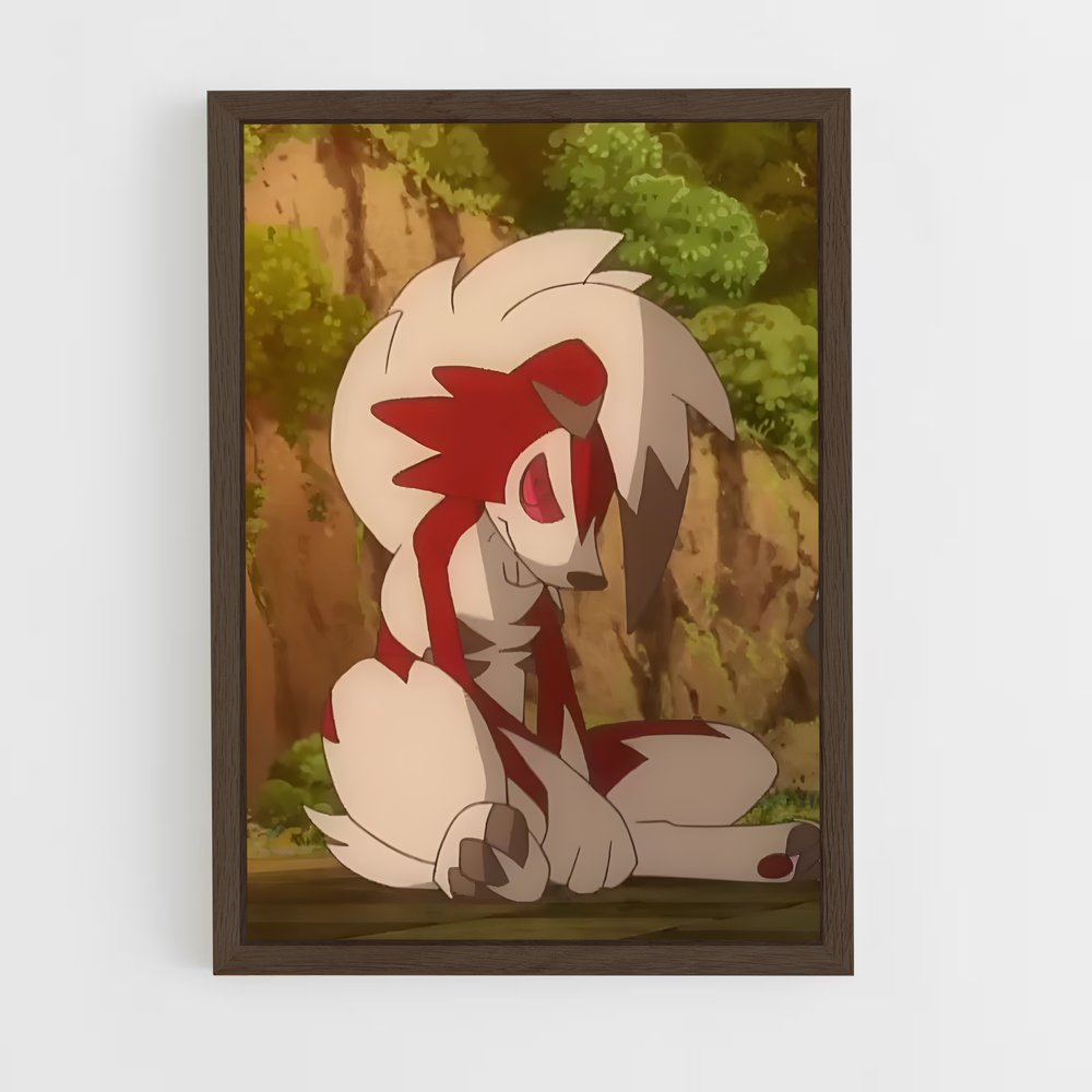 ap-lycanroc-2 cadre Bois foncé
