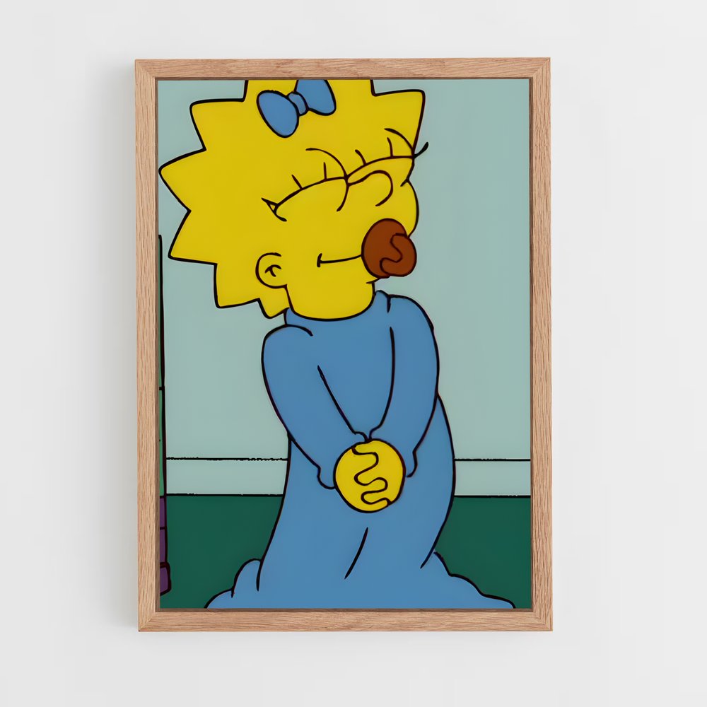 ap-maggie simpson-1 cadre Bois clair