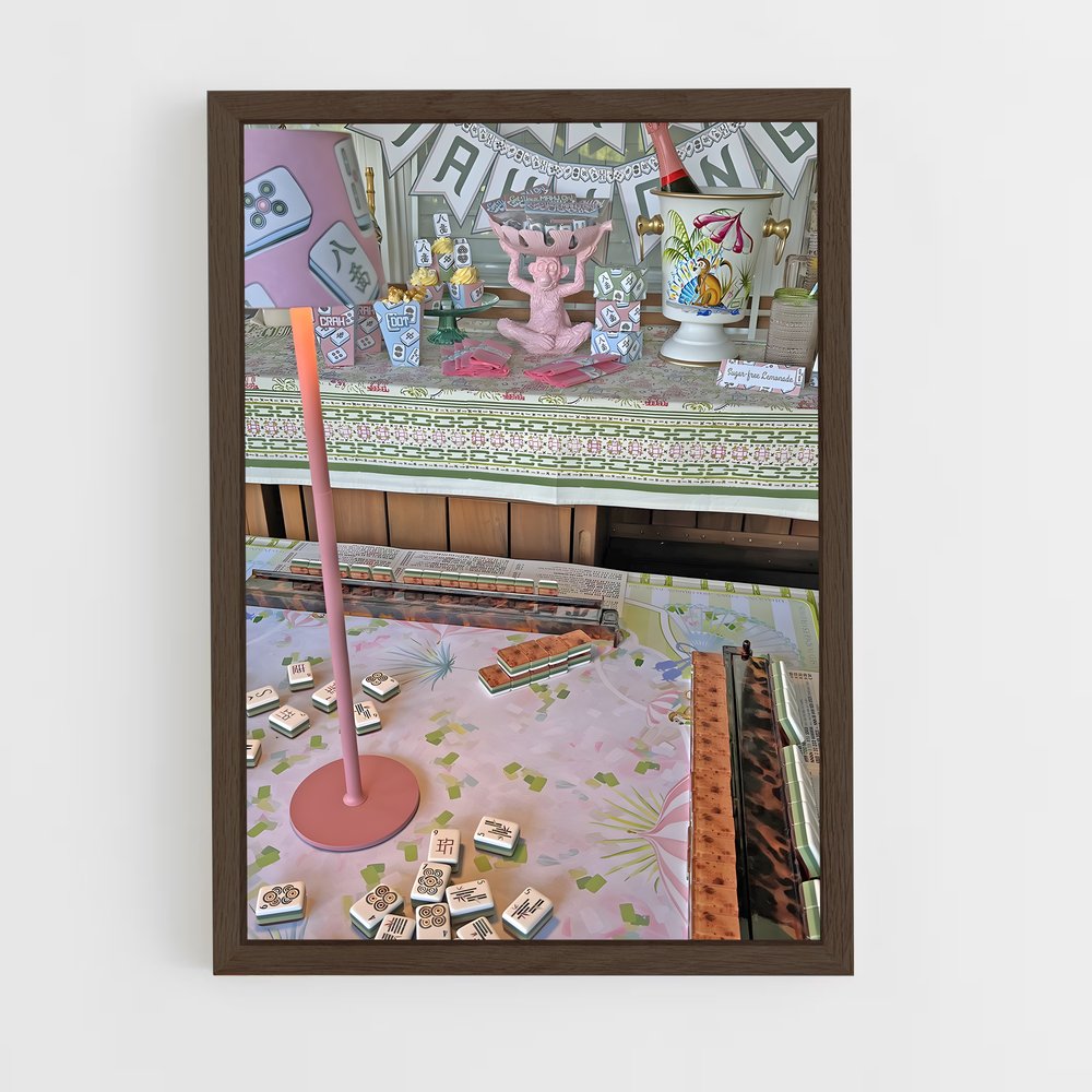 ap-mahjong-2 cadre Bois foncé