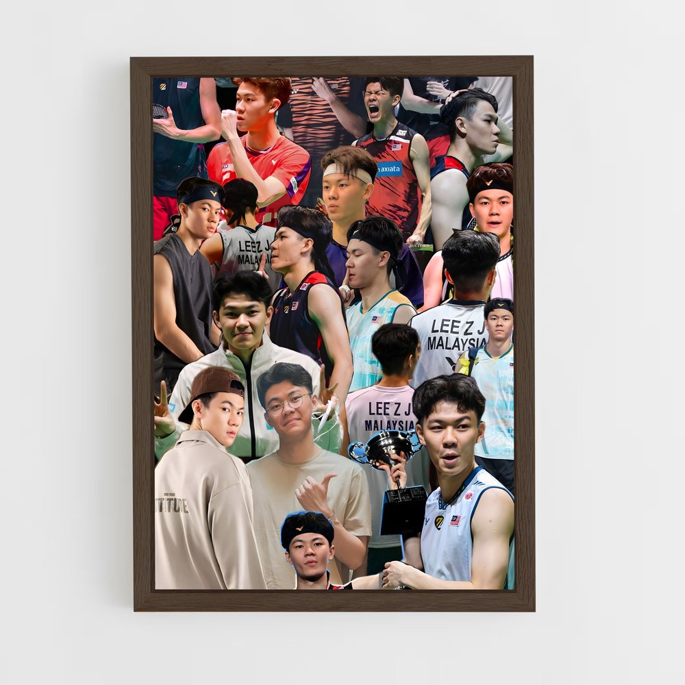 ap-malaysia national badminton team-1 cadre Bois foncé
