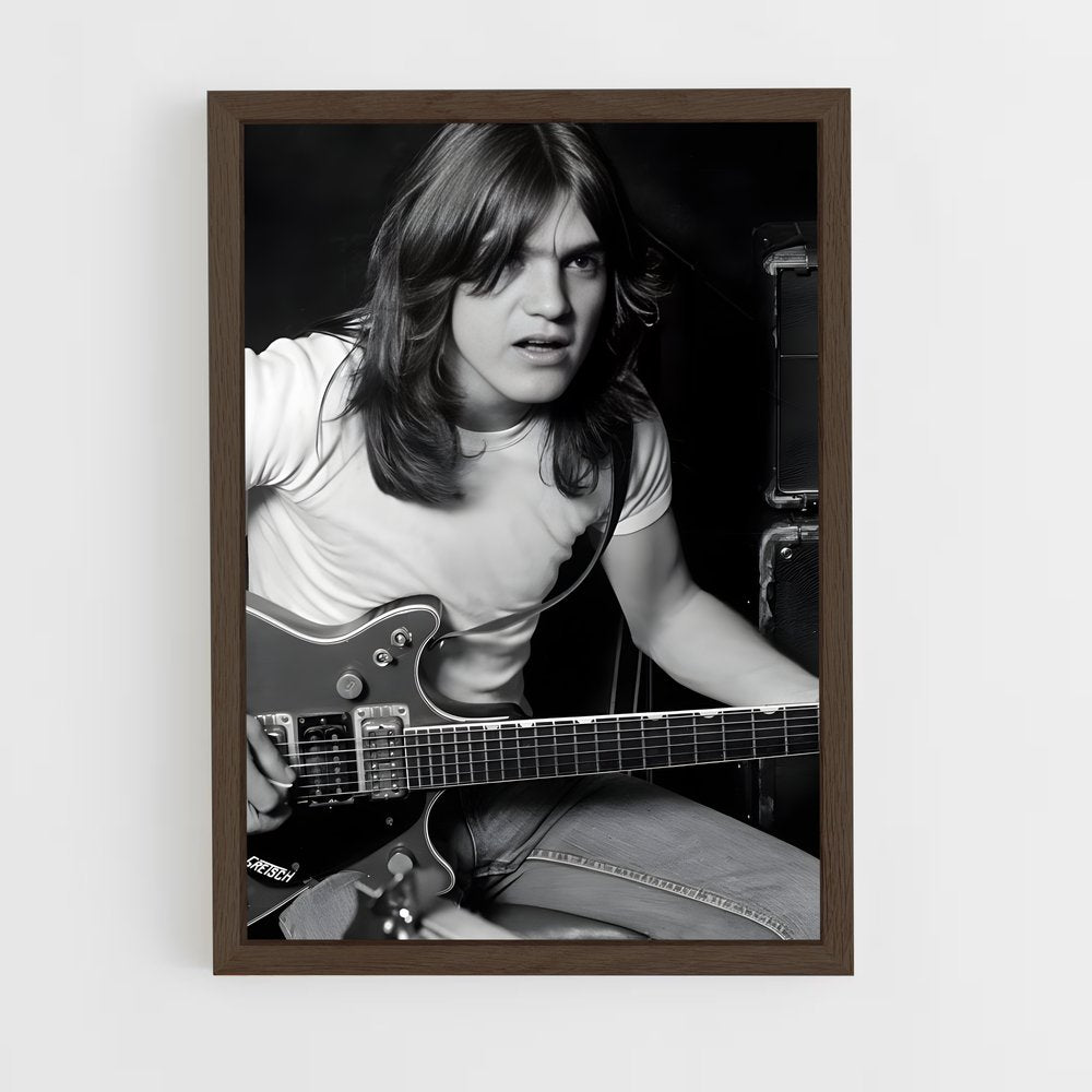 ap-malcolm young-1 cadre Bois foncé