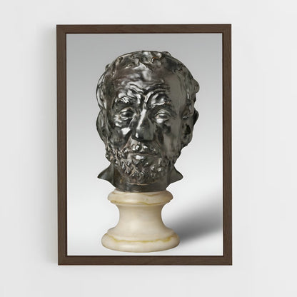 ap-man with broken nose rodin-5 cadre Bois foncé