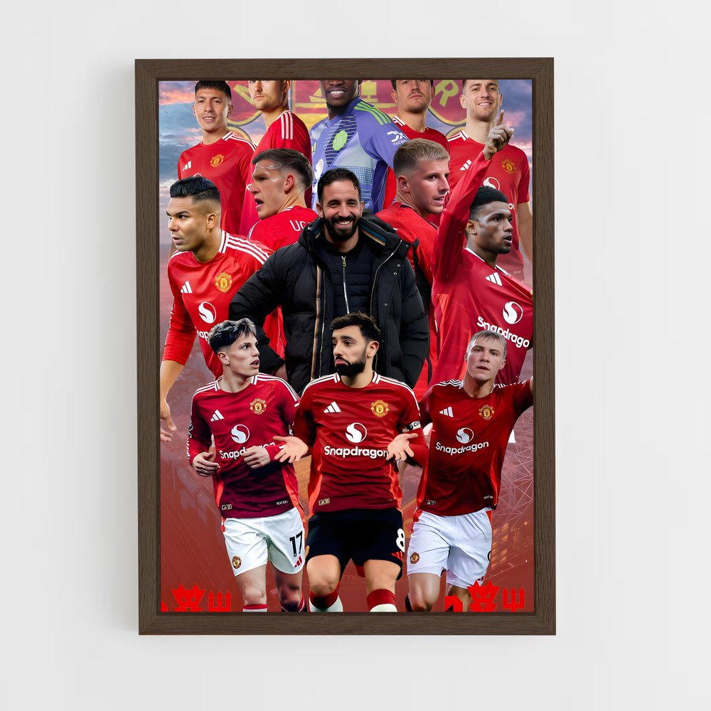 ap-manchester united fc-2 cadre Bois foncé