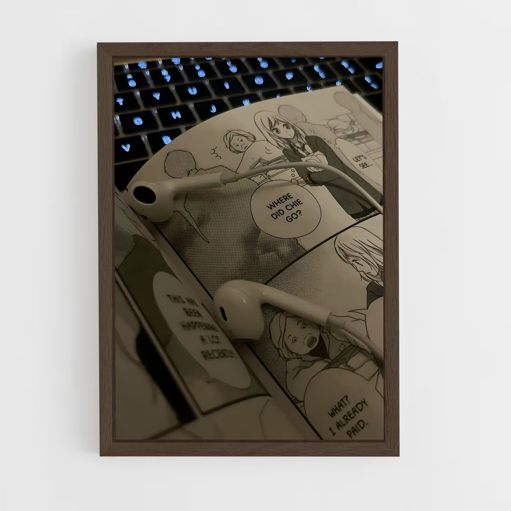 ap-manga reader-4 cadre Bois foncé