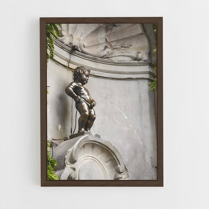 ap-manneken pis-3 cadre Bois foncé