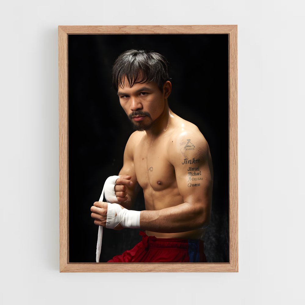 ap-manny pacquiao-2 cadre Bois clair