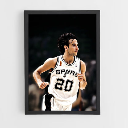 ap-manu ginobili-1 cadre Noir