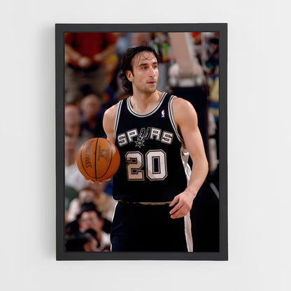 ap-manu ginobili-2 cadre Noir