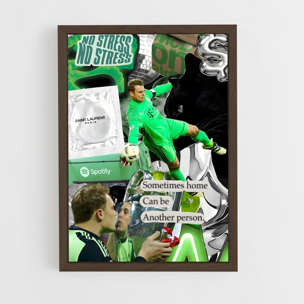 ap-manuel neuer-5 cadre Bois foncé