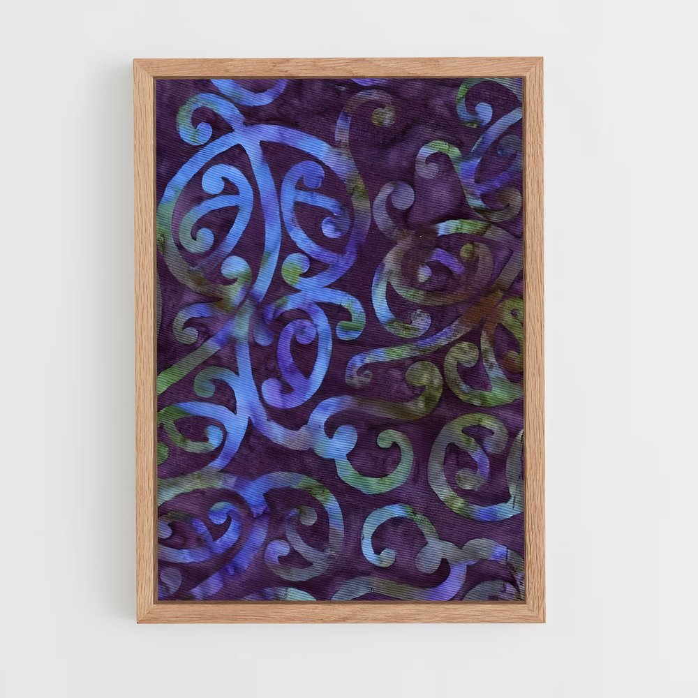 ap-maori patterns-2 cadre Bois clair